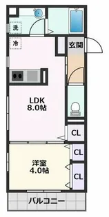 エルスール江坂【3階】の間取り
