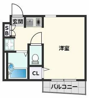 アルビヨン千里丘【1階】の間取り