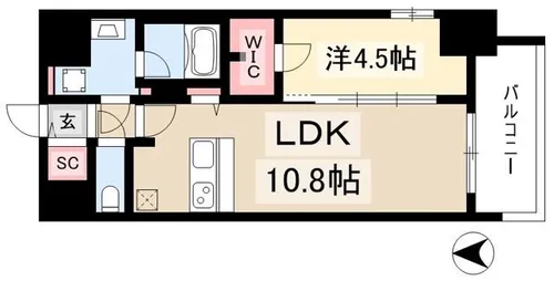プレサンス新栄町ギャラント【0312号室】の間取り