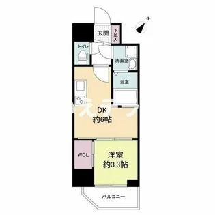 セレニテ神戸元町クレア【7階】の間取り