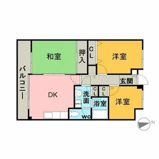 ティーグル名西【5B号室】の間取り