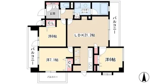 プレサンス東別院リバーシア【9階】の間取り