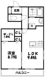 ヴェヌスタ幾野【102号室】の間取り
