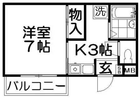 パル旭【3階】の間取り