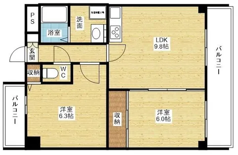 パークサイドテラス【1階】の間取り
