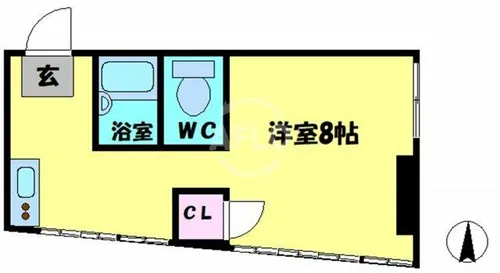 奥内土佐堀西マンション【6階】の間取り