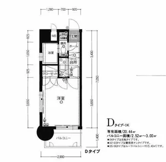 エステートモア博多グランA棟【11階】の間取り