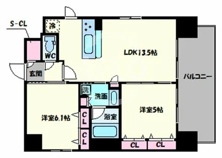 プレサンス四天王寺【1202号室】の間取り
