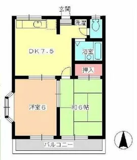 兵庫県姫路市勝原区丁【アパート】の間取り