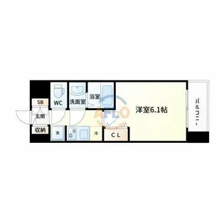 プレサンス神崎川ファインブレス【6階】の間取り