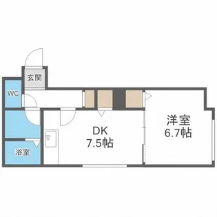 アビタ川沿【1階】の間取り