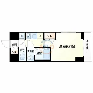 Dimus新大阪【9階】の間取り