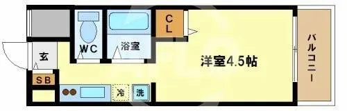 奥内阿波座駅前マンション【7階】の間取り