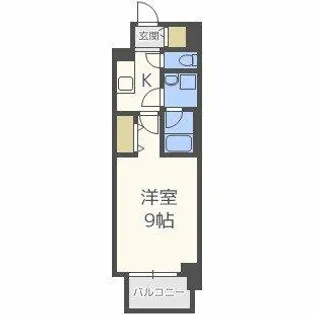 コンフォリア京町堀【9階】の間取り