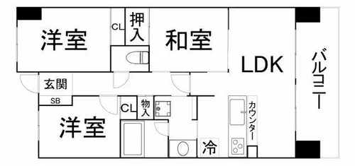 レジディア都島1【6階】の間取り