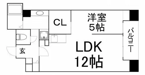 ヴィレッジリバー天神橋【2階】の間取り