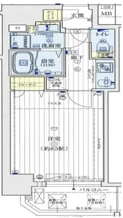 ワールドアイ難波南ミラージュ【9階】の間取り