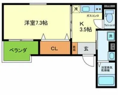 (仮称)PROSPER COURT 緑橋【2階】の間取り