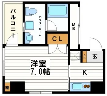 ベルエール天王寺【3階】の間取り
