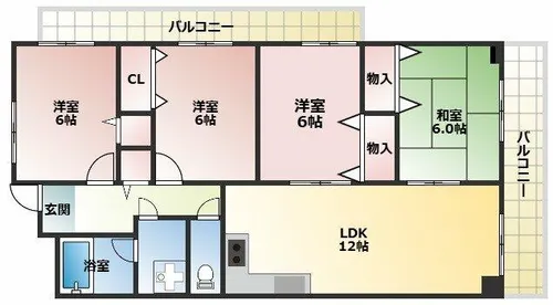 Belong枚方東2番館【2階】の間取り