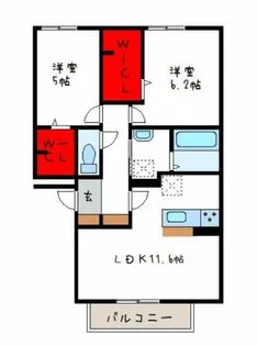 Paragon Villa【1階】の間取り
