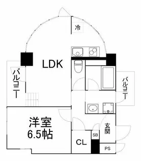 エルブ福島【602号室】の間取り