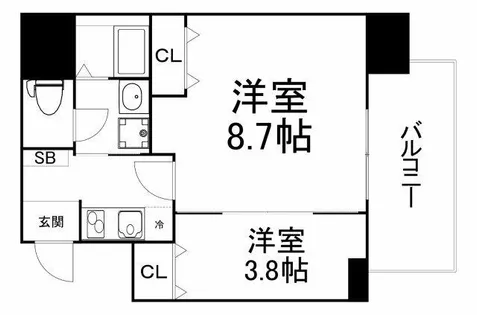 ヴィラ・セレーノ玉造本町【5階】の間取り