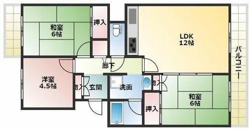 フォルク北千里F棟【2階】の間取り