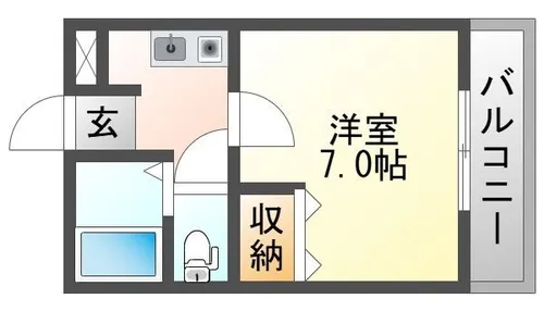 オークグレイス香里園【2階】の間取り