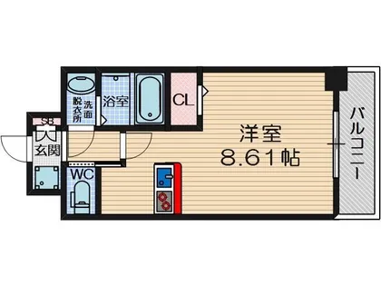 ロイス南茨木【106号室】の間取り