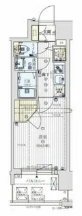 ワールドアイ難波南ポルタ【4階】の間取り