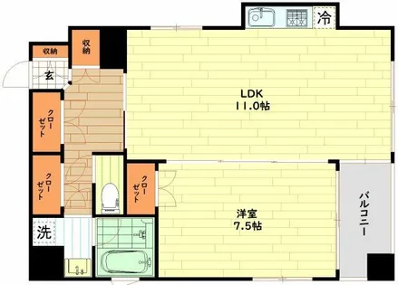 K.H.E【6階】の間取り