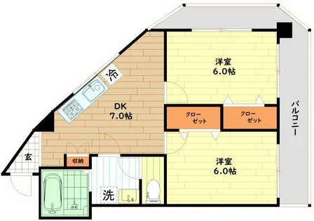 ニューフジマンション【2階】の間取り