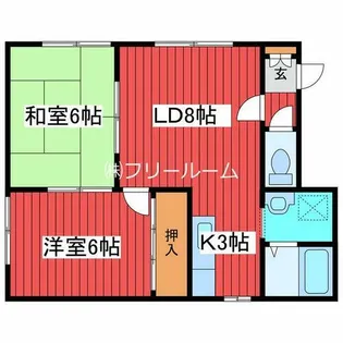 アベールコーポ【2階】の間取り