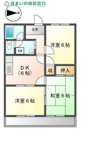 愛知県岡崎市大門4丁目【アパート】の間取り