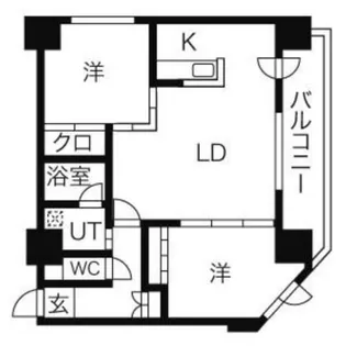Gミドー学園の杜【202号室】の間取り
