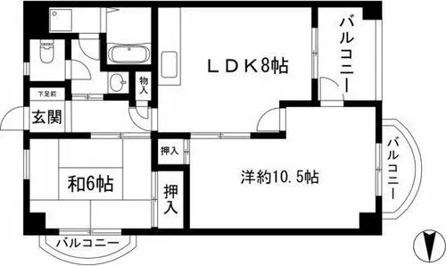 パーク南明【5階】の間取り