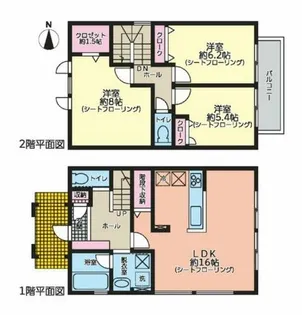 愛知県名古屋市瑞穂区田辺通1丁目【一戸建】の間取り