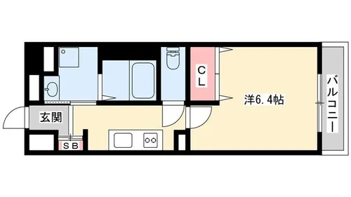 インタービレッジ船丘【407号室】の間取り