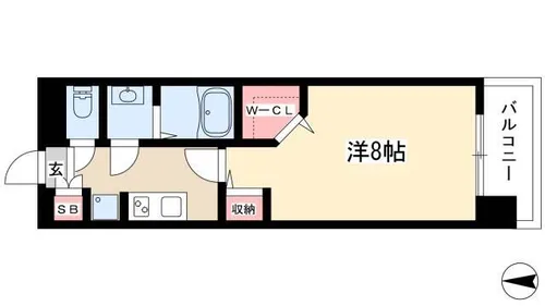 パルティール千種アネックス【405号室】の間取り