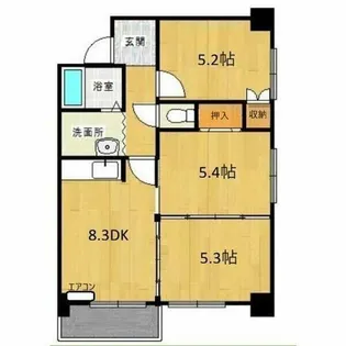 リトル札幌【502号室】の間取り