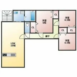 プリエほしみ【2号室】の間取り