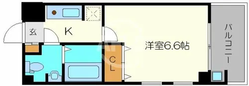 ウインズコート天神橋【5階】の間取り