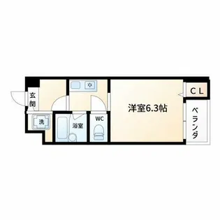 ベルシモンズ大阪港【2階】の間取り
