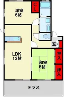 アネシス井堀B棟【2階】の間取り