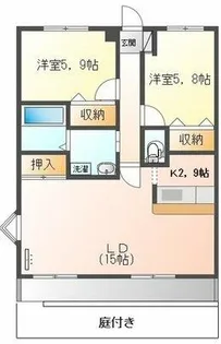ヒルズ牧の池【1階】の間取り