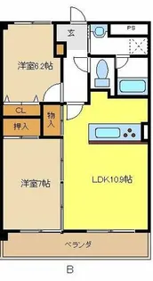 ホワイトドエル道徳【6階】の間取り