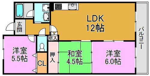 カーサフロレスタ【8階】の間取り