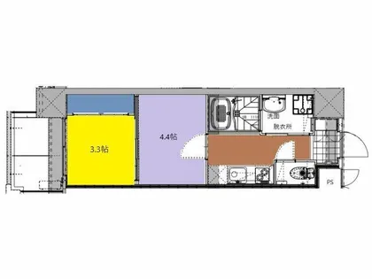 ギャラン片野NEO【14階】の間取り