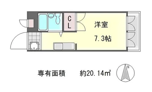 ジュネスイン京都【3階】の間取り